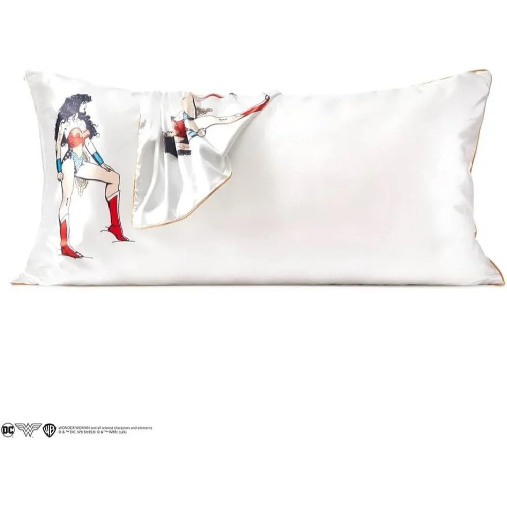 Satin Pillowcase King Size Zipper Cooling Wrinkle-Reducing for Hair Skin